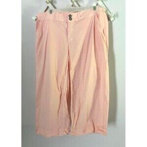 Fresh Produce Women's Pink Crop Coastal Pants XL Lightweight Wide Leg Stretch